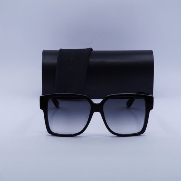 Saint Laurent SL M9/F 002 Square Sunglasses – Shiny Black - Picture 2 of 10